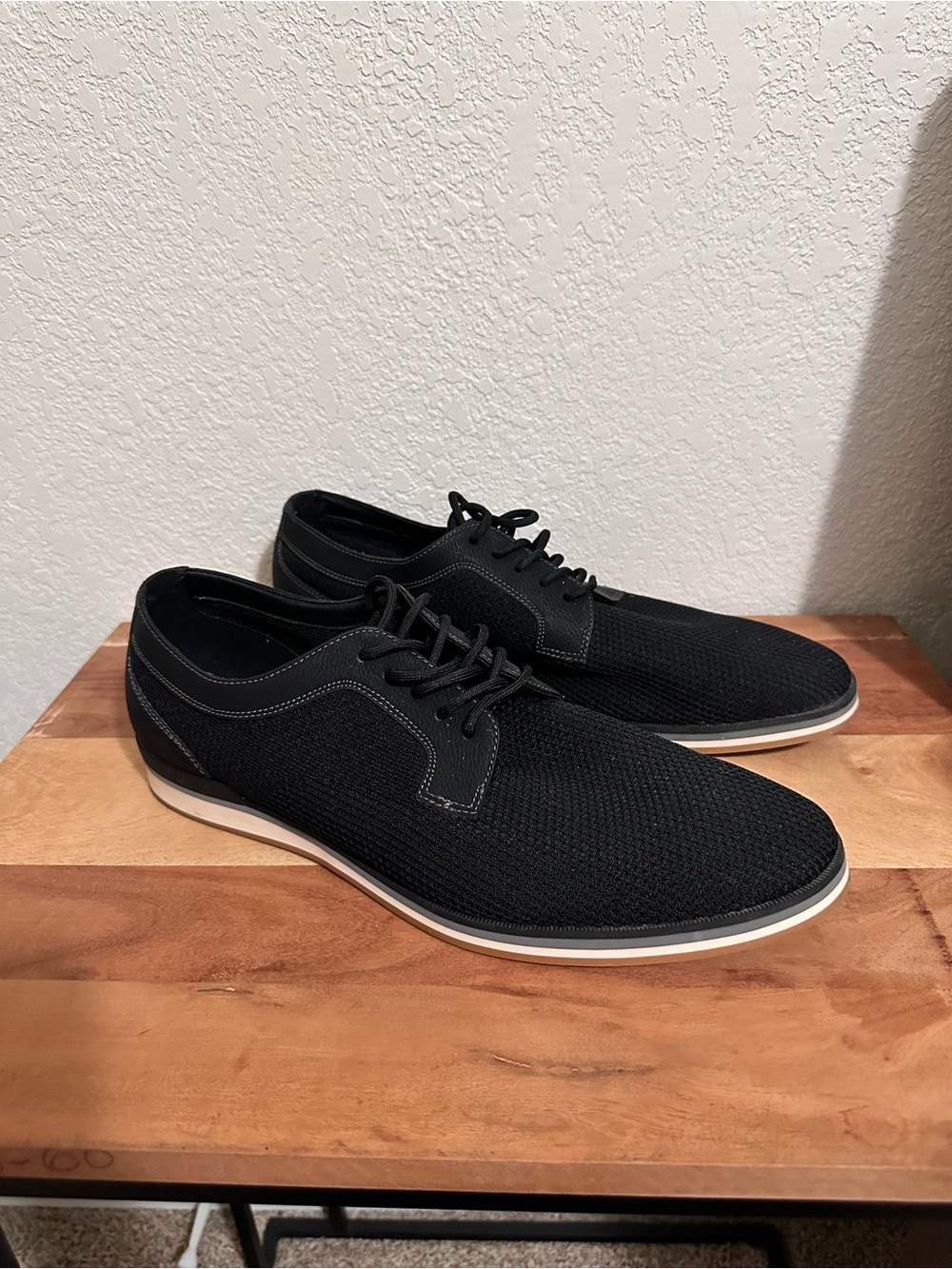 Men's Aldo Black Mesh Lace-Up Oxford Shoes
